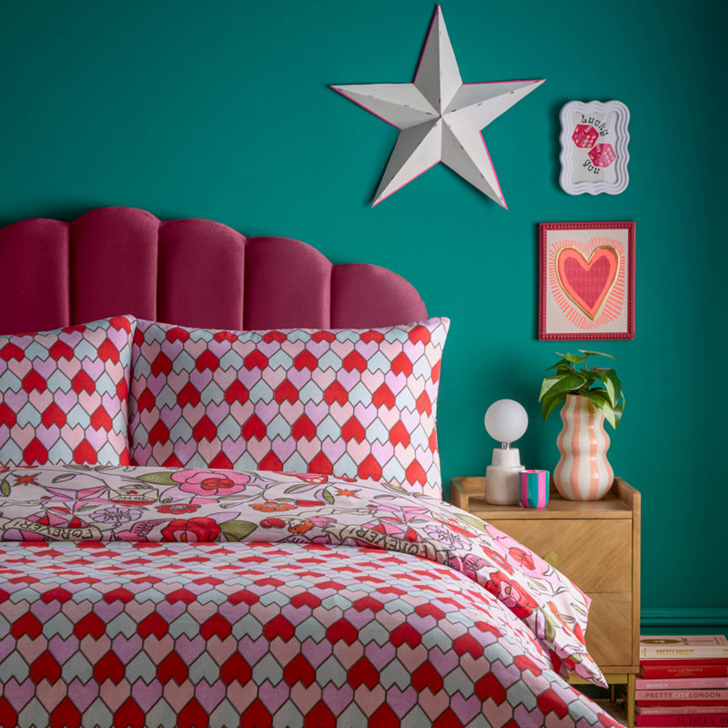 Glasshearts Cotton Blend Duvet Cover Set with Pillowcases, Single Duvet Cover + 1 Standard Pillowcase