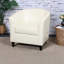 Fauteuil d'appoint confortable ivoire pour salon moderne