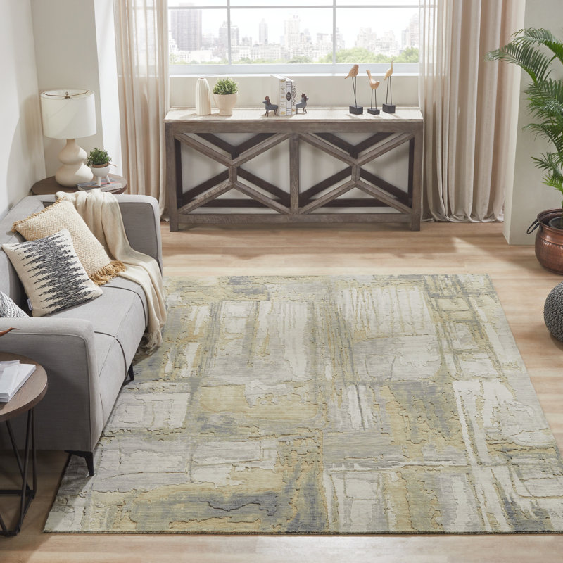 Wool Area Rug, Rectangle 8'6" x 11'6"