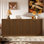 Buffet moderne à cannelure moderne avec bord arrondi et grande porte à 6 portes pour la cuisine et le salon