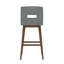 Tabouret pivotant à dossier clé en bois et tissu d'ameublement-1707959026