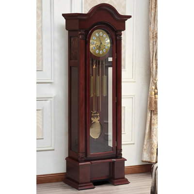 European-style vintage mechanical floor clock with chimes