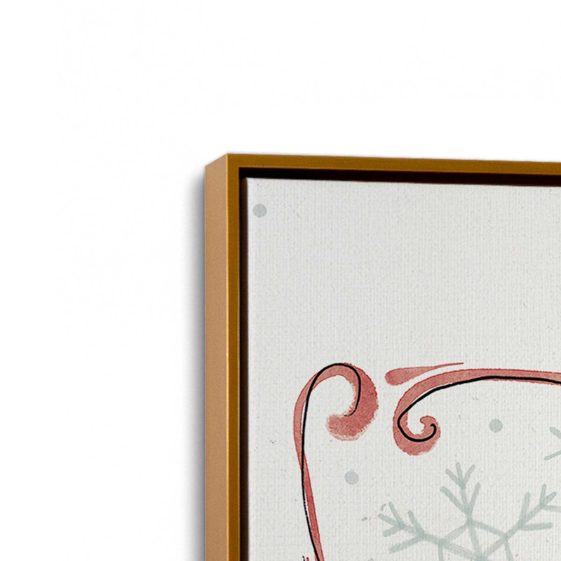Père Noël, ensemble de 2 reproductions d'art sur toile, 13" H x 18" W, Impression encadrée sans passe-partout, Polished Gold