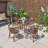 Rattan patio table and chair combination