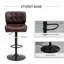 Ensemble de tabourets de bar modernes réglables et pivotants à 360 ° de 2 à 30 po de hauteur, en tissu d'ameublement certifié BIFMA