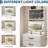 Compact Makeup Vanity Desk with 3-Color LED Lights-1387357301