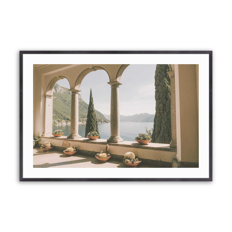 Tranquil Arches Print, 12.25" H x 15.25" W x 1.25" D, Weathered Zinc Single Picture Framed