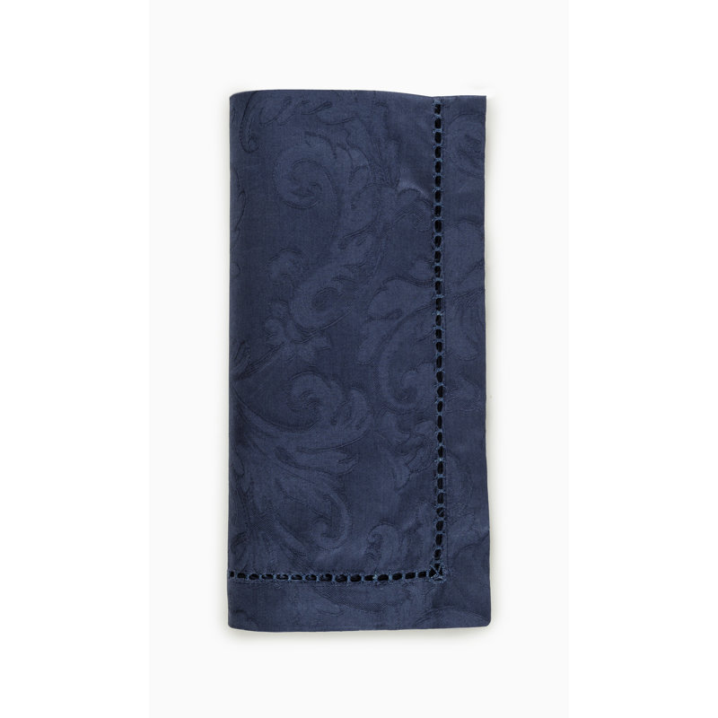 Acanthus Cotton Square Napkins, Sapphire