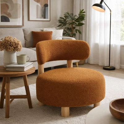 Fauteuil d'appoint Donato Boucle