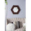 Miroir hexagonal 18,5 "x 18,5" avec cadre en bois massif-1113407257