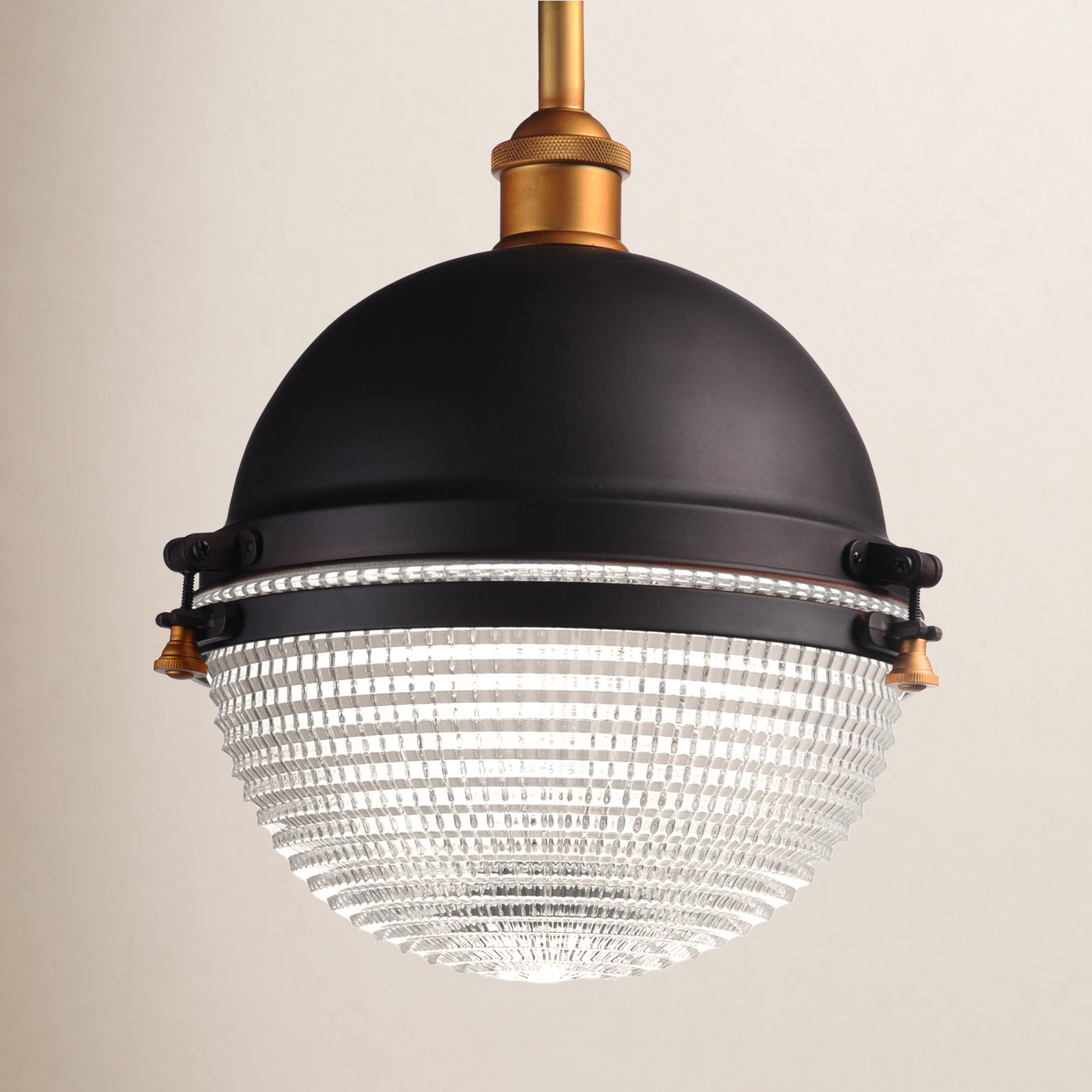 Pepperdine Ribbed Outdoor Metal Pendant