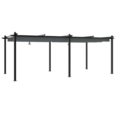 Garden Gazebo With Retractable Roof Aluminium