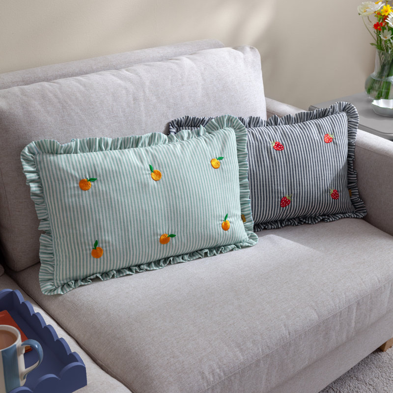 Les Fruites Striped Rectangular Cushion Cover