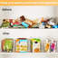 Ensemble de 6 bacs de rangement pour garde-manger transparents - Contenants de rangement en plastique avec poignées pour la cuisine, le congélateur, l'armoire, le placard et la salle de bain