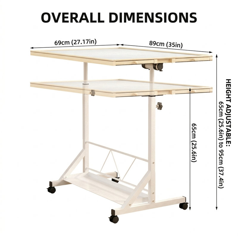 Table de casse-tête en bois 1500 pièces avec tiroirs - hauteur réglable et inclinaison à 360 °, support roulant, housse de protection