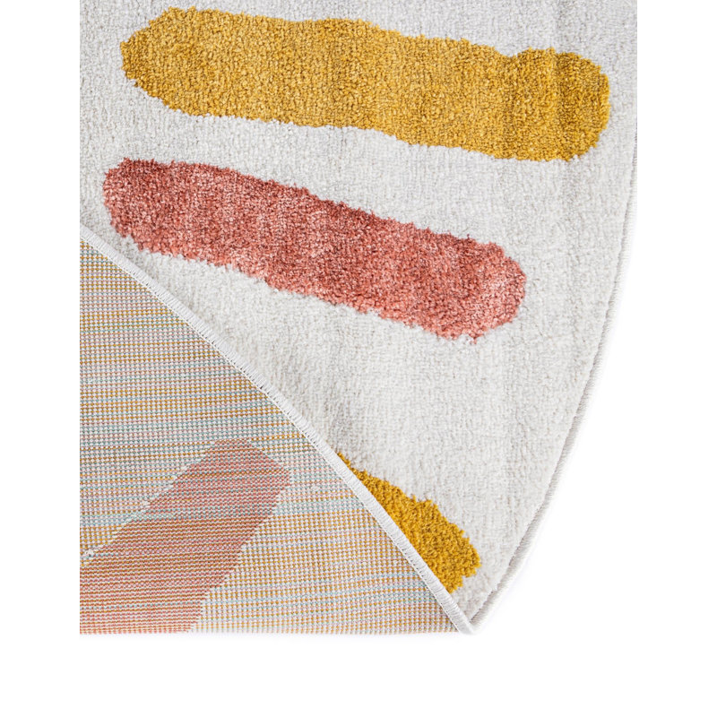 Unique Loom Sun Whimsy Kids Rug, Round 6'1"