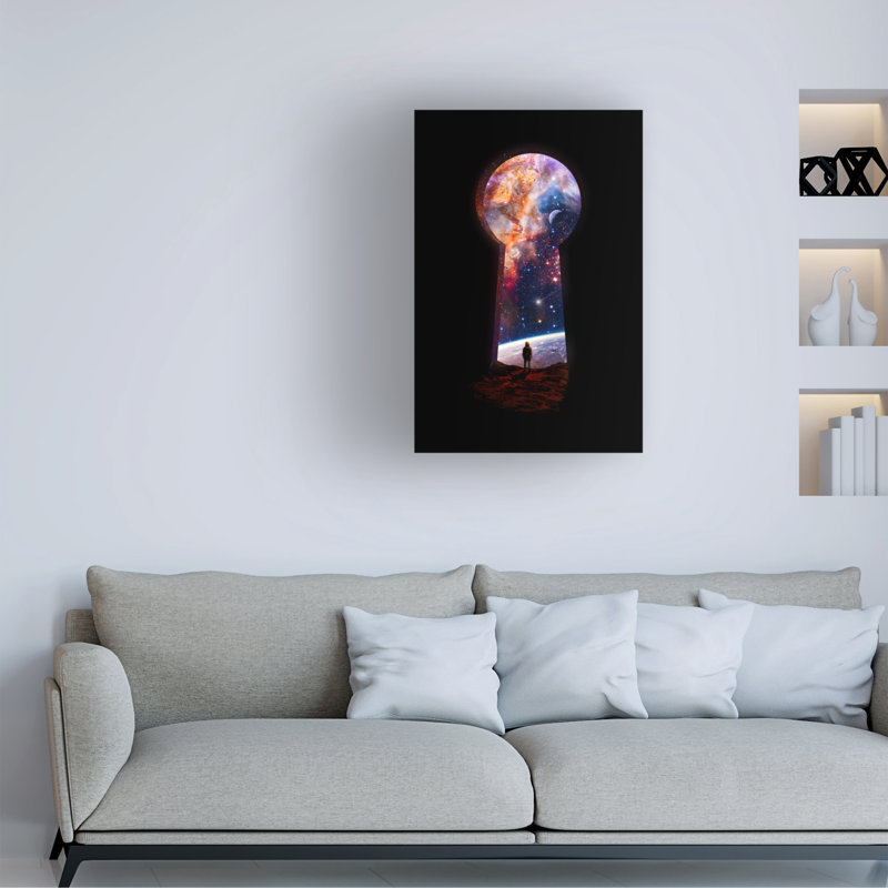 Entrée sur toile, H 19 po x l 12 po x P 2 po