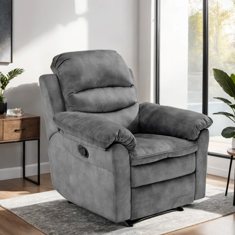 Fauteuil inclinable manuel en microfibre / microsuède luxueux 32,5 po Gentletouch