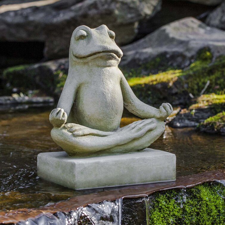 Campania International English Moss Mini Zen Frog Statue