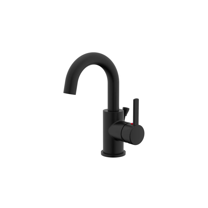 Single-handle Bathroom Faucet with Drain Assembly, Matte Black