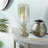 Glass Handmade Turned Style Pillar Black Hurricane Lamp with Smoked Glass Finish-91857826-91857829