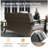 2-Piece Wicker Patio Conversation Set with Cushions & Coffee Table-1102884741