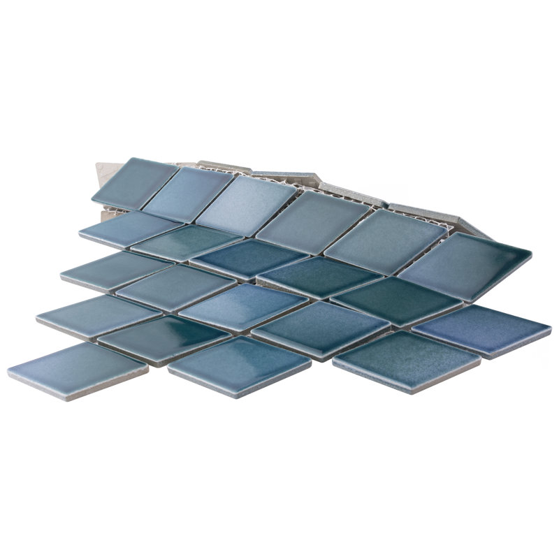 Hudson 2" x 3" Porcelain Grid Mosaic Wall & Floor Tile, Sky Blue