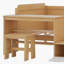 Lit de jour simple Marblehead avec tablettes de rangement et casiers, bureau d'étude et tabouret-1010263210