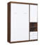 Lit blanc avec armoire très fonctionnelle - Maximisez votre espace de rangement simple et confortable