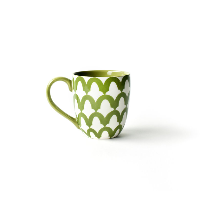 Olive Arabesque Mug, Green