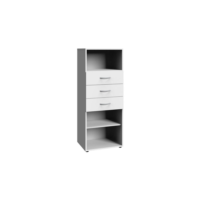 Agir Wood Shelving Unit, White, 126cm H x 40cm W x 40cm D