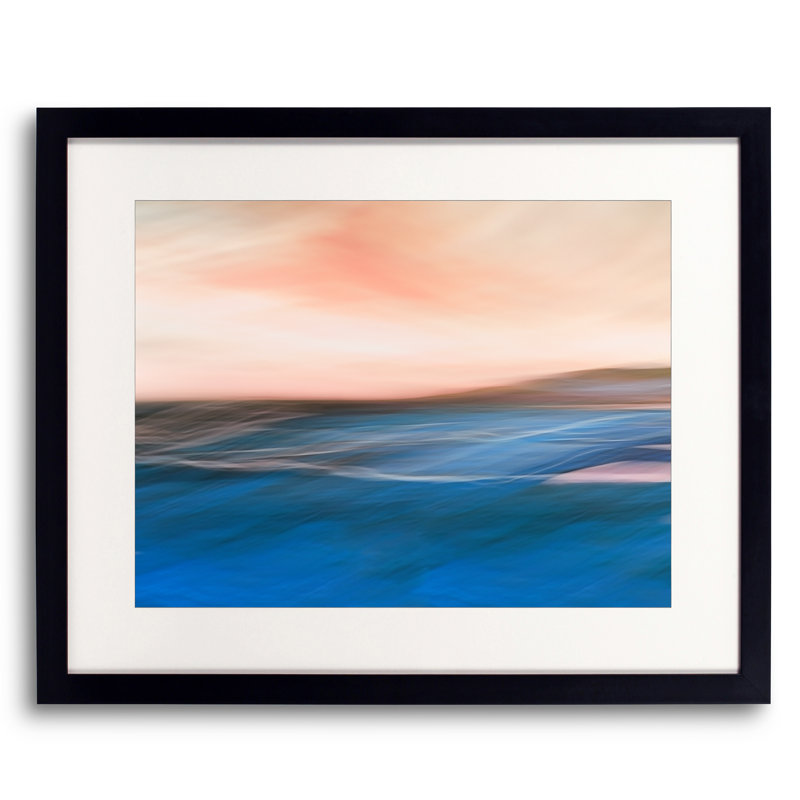 " Moved Landscape " by Rica Belna, Black Framed Paper, 17.25" H x 21.25" W