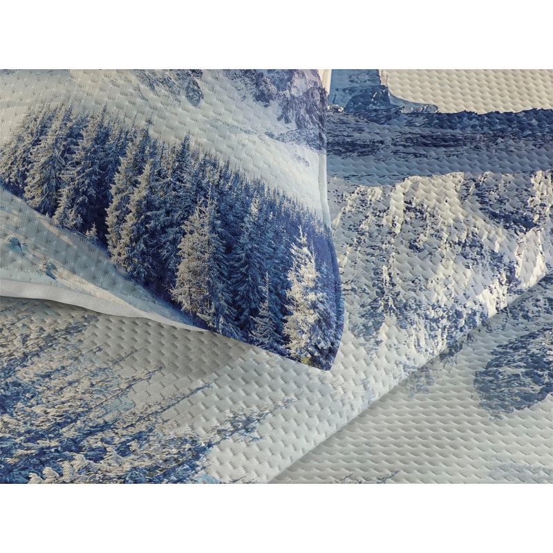 Polyester Coverlet, King Bedspread + 2 Shams