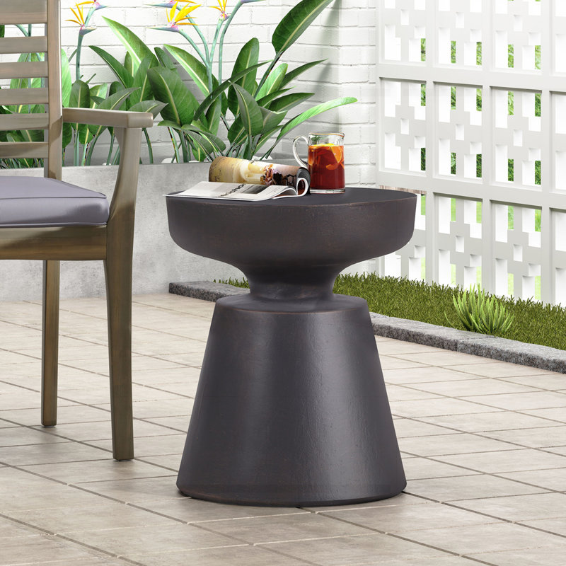 Outdoor Lightweight Concrete Side Table