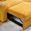 Velours côtelé orange de 80 po, trois sièges, escamotable, inclinable et pliable, porte-gobelet et coussins pour une retraite sophistiquée à trois avec une atmosphère détendue-1773250707