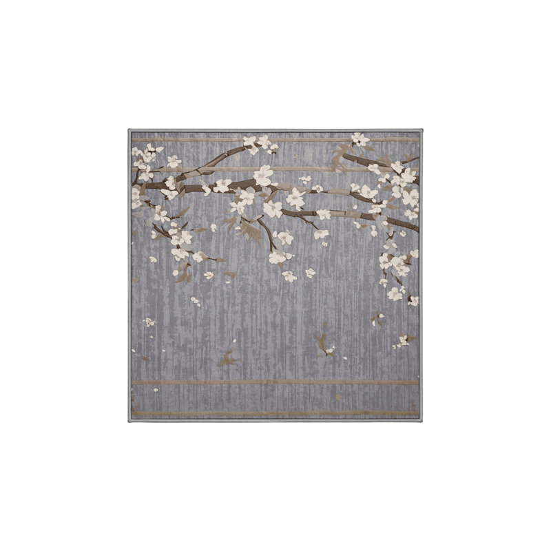Tapis rose lavable à la machine, Carré 3 pi