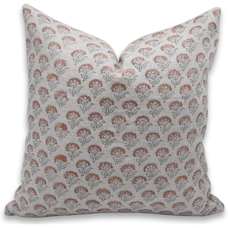 Linen Pillow Cover, Square, 22"H x 22"W, Chui-Mui Floral