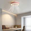 Ventilateur de plafond rond 22 po à DEL avec abat-jour ciel étoilé (rose)