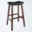 Alina Saddle Black Seat Cushioned Bar Stool In Walnut Finish, 29.39'' H X 17.31'' W X 15.59'' D