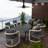 Klyra 7-Piece Outdoor Aluminum Dining Set – Modern Rectangular Table with 6 Armchairs, Weather-Resistant, for Patio, Backyard, Deck, or Garden
