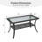 40-Inch Metal And Pe Wicker Patio Side Table