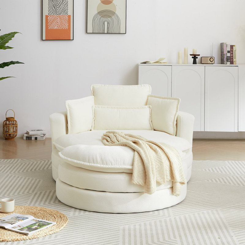 52 'pivotant de 52 po, Chenille beige