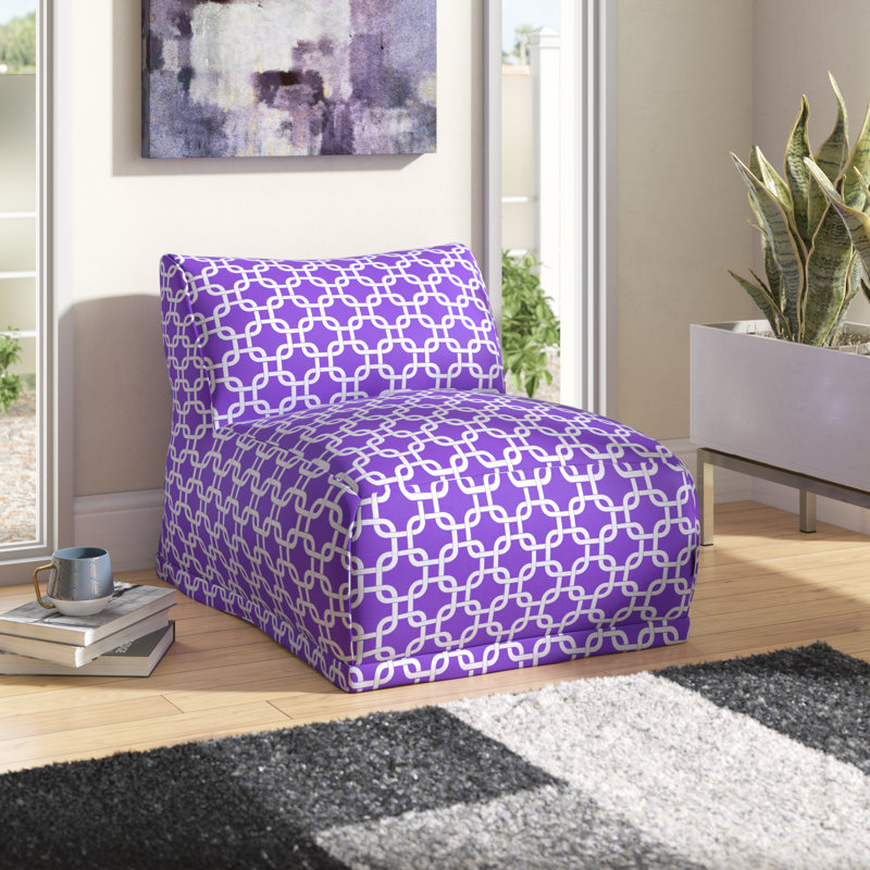 Roysum Cotton Bean Bag Chair & Lounger, Purple