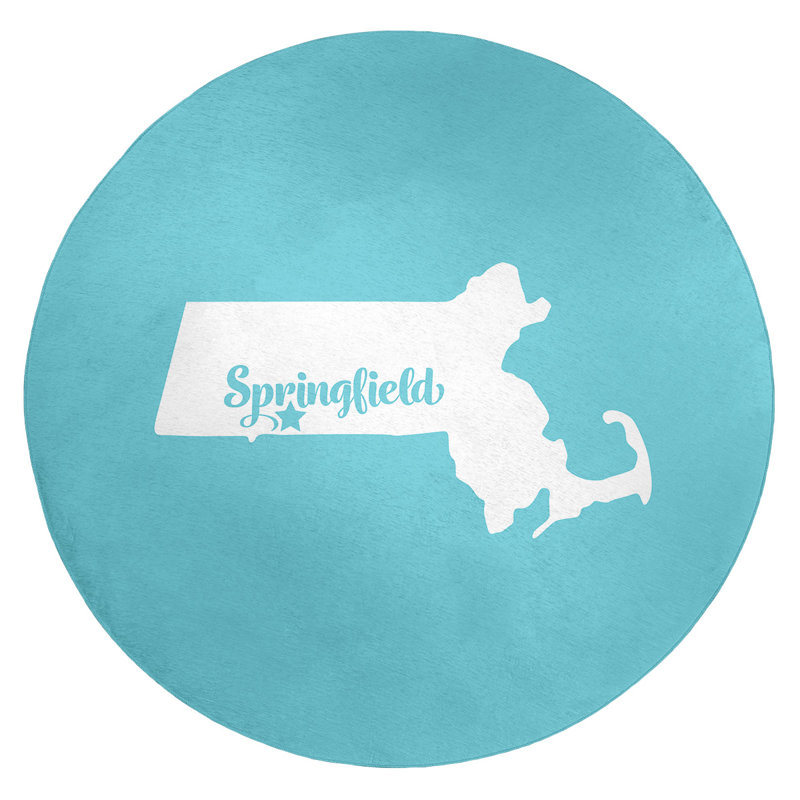 Tapis en poly-chenille springfield massachusetts, Rond 5 pi