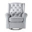 Chaise pivotante grise avec fauteuil oscillant