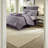 Modern Purple Jacquard Bedding Set, Cal King Polyester Comforter