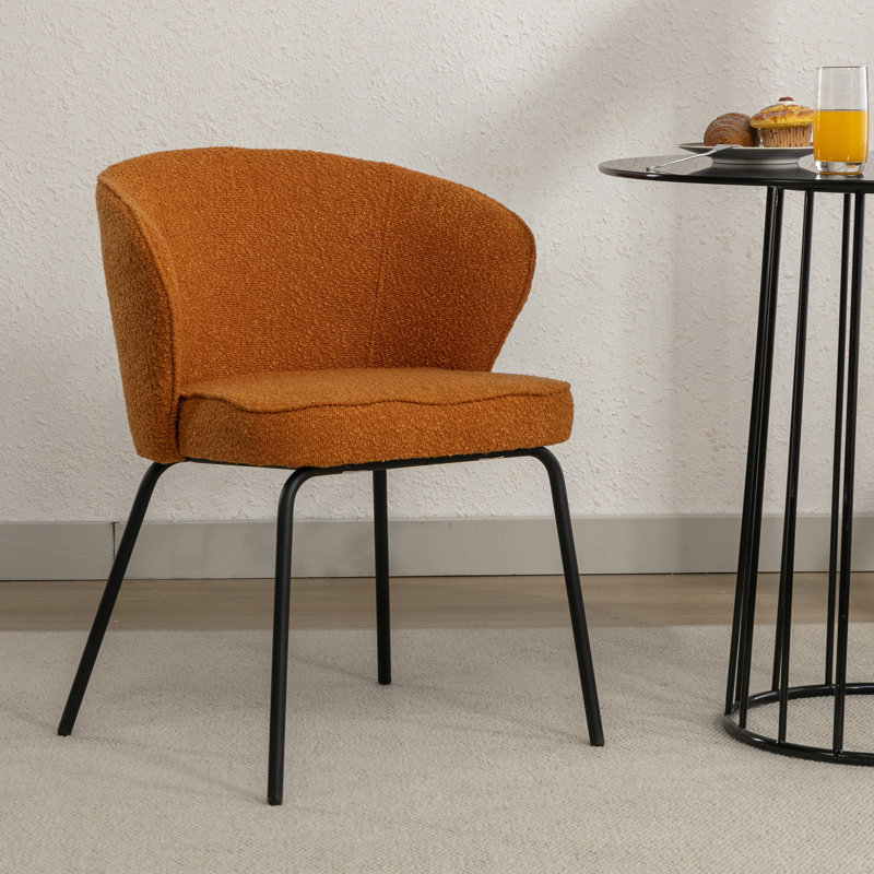 Chaise de salle à manger Donohoe Boucle, 1, Orange