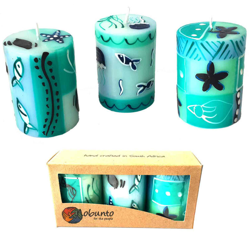 Ensemble de bougies votives non parfumées The Holiday Aisle® 3 pièces, Bleu
