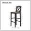 Upholstered Counter Stool with Solid Wood Frame