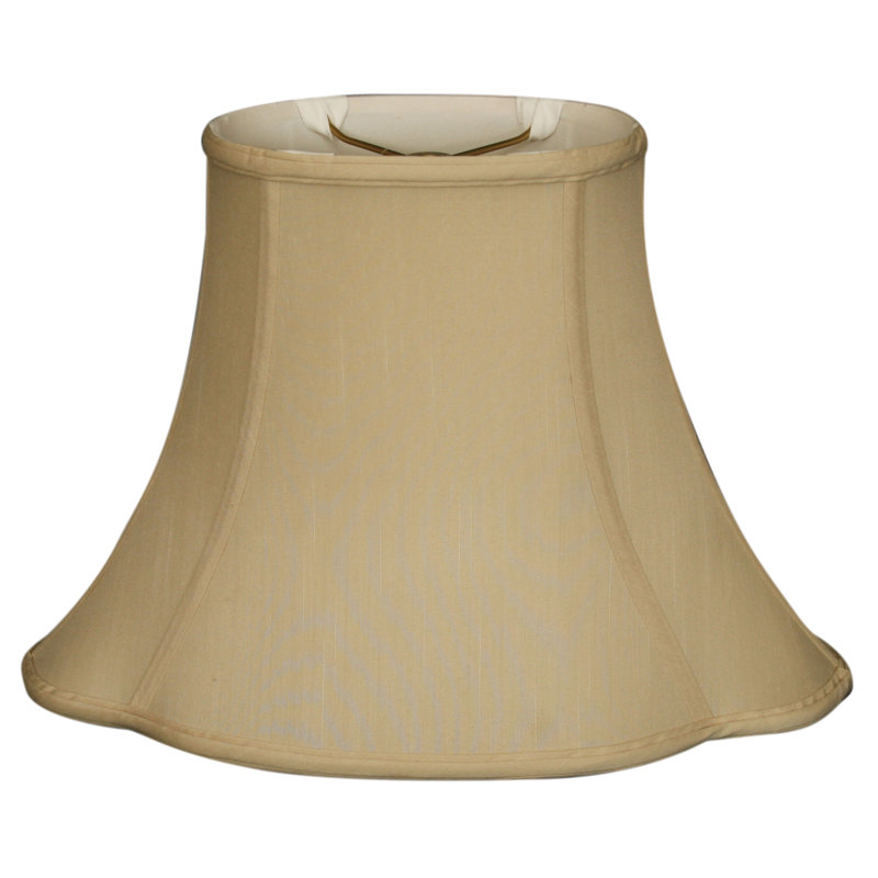 Abat-jour cloche en soie/chantoung (araignée), Beige, H 12,75 po x l 18 po x P 10,25 po